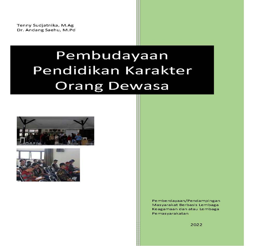Sampul Pembudayaan Pendidikan Karakter Orang Dewasa
