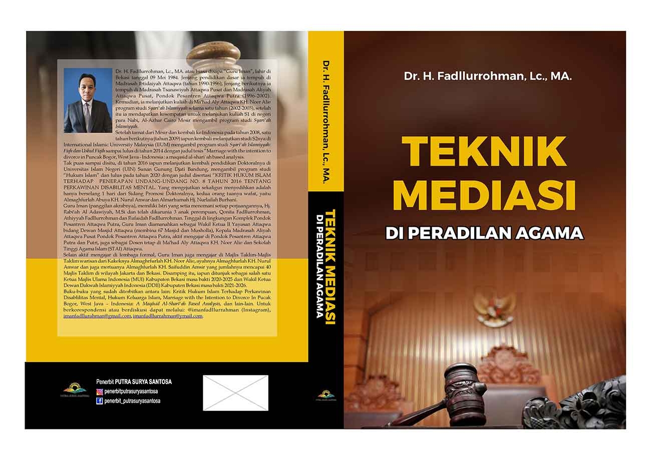 Sampul TEKNIK MEDIASI DI PERADILAN AGAMA