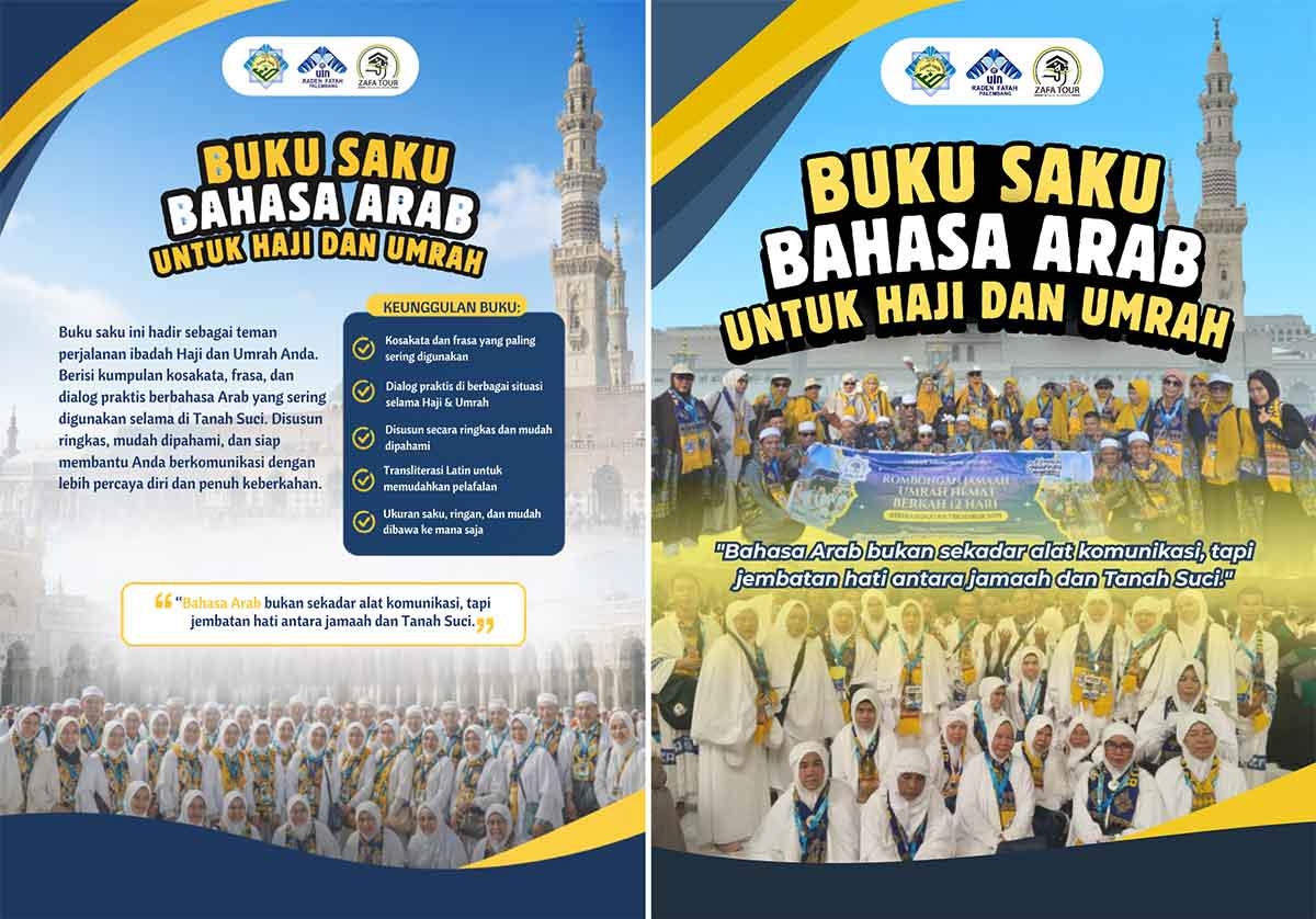 Sampul Buku Saku Bahasa Arab untuk Haji dan Umrah